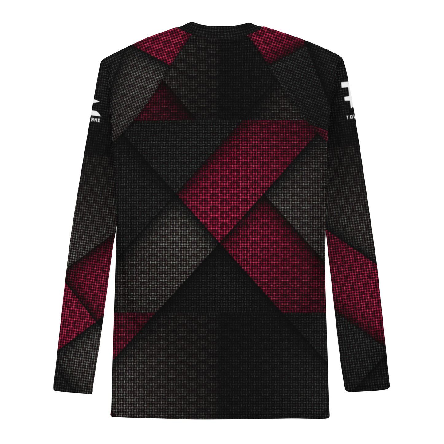 Black And Red Abstract Men's Rash Guard