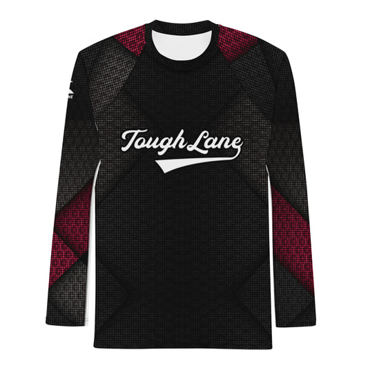 Black And Red Abstract Men's Rash Guard