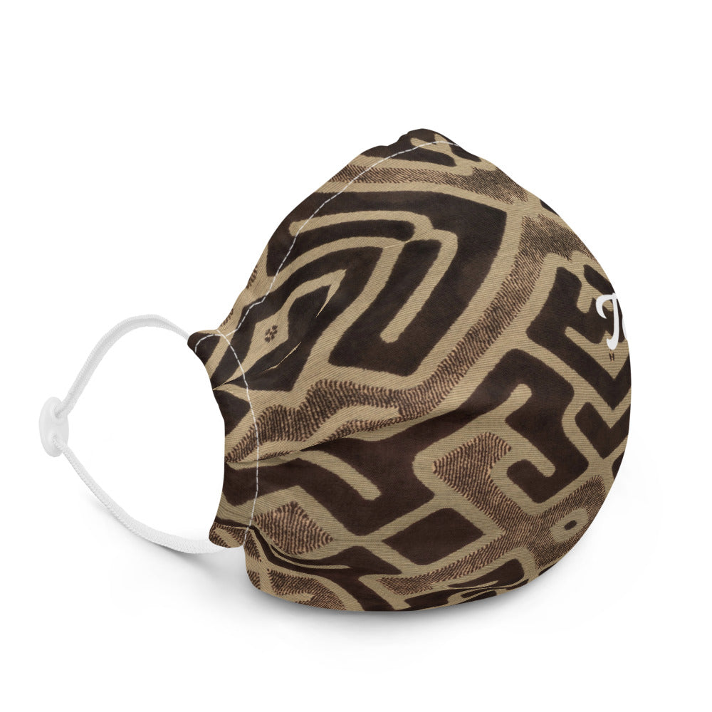 Tribal Brown Premium face mask