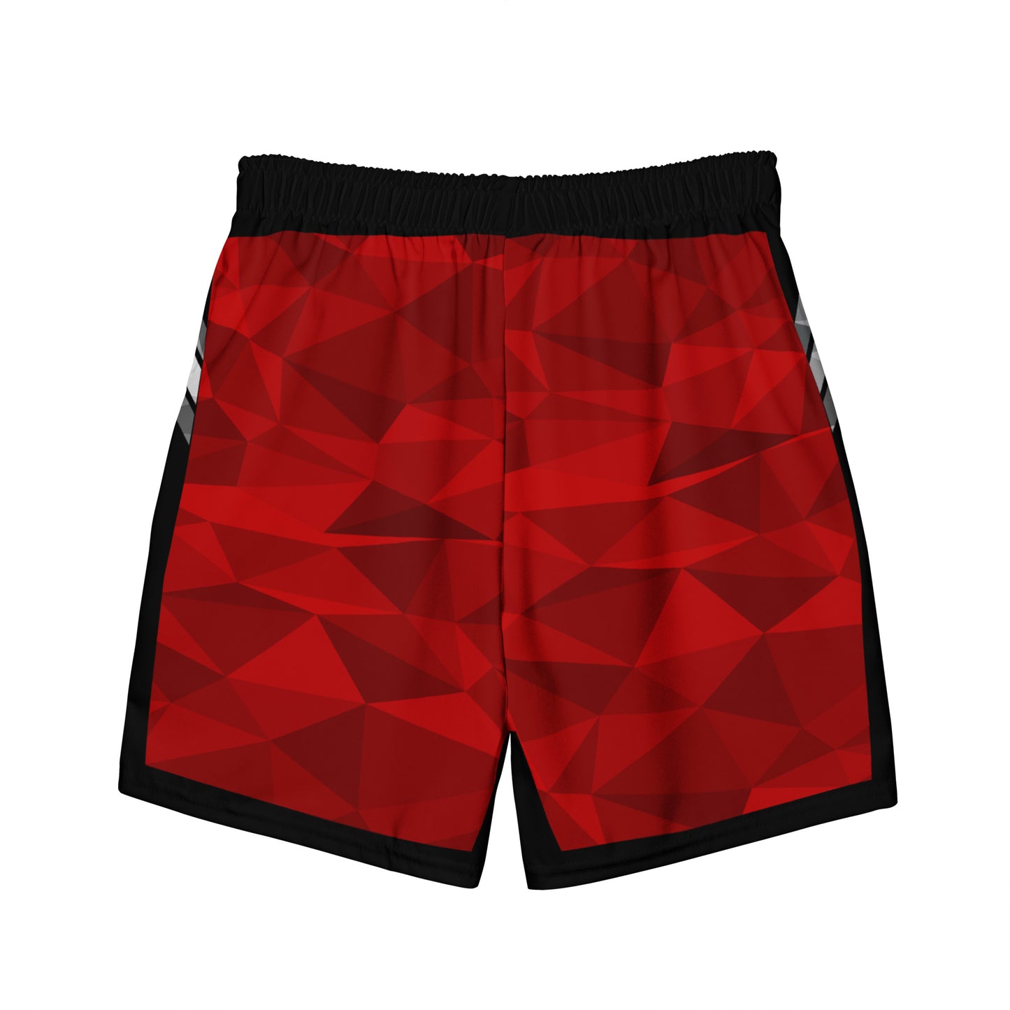 ToughLane Red/Grey/Blk Across Front Men's swim trunks