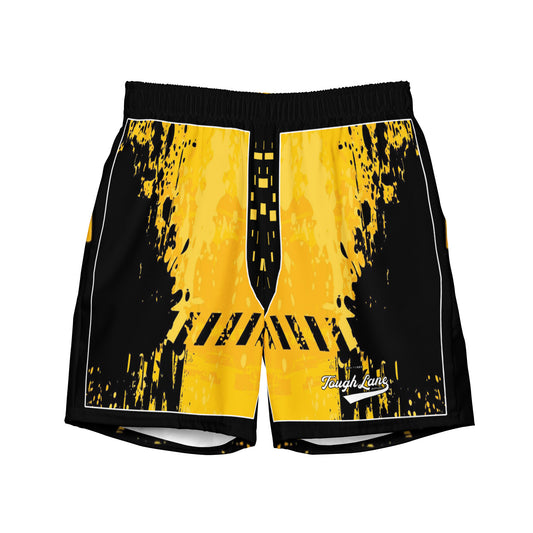 Black/Yellow Men's swim trunks