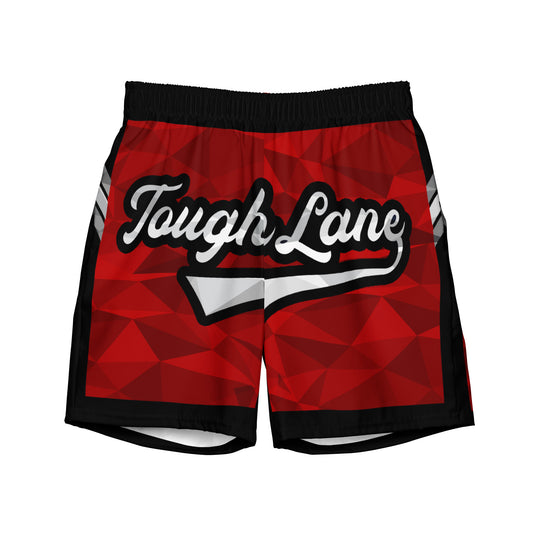 ToughLane Red/Grey/Blk Across Front Men's swim trunks