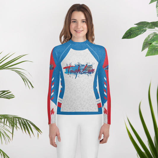 ToughLane Shark Girl's Youth Rash Guard