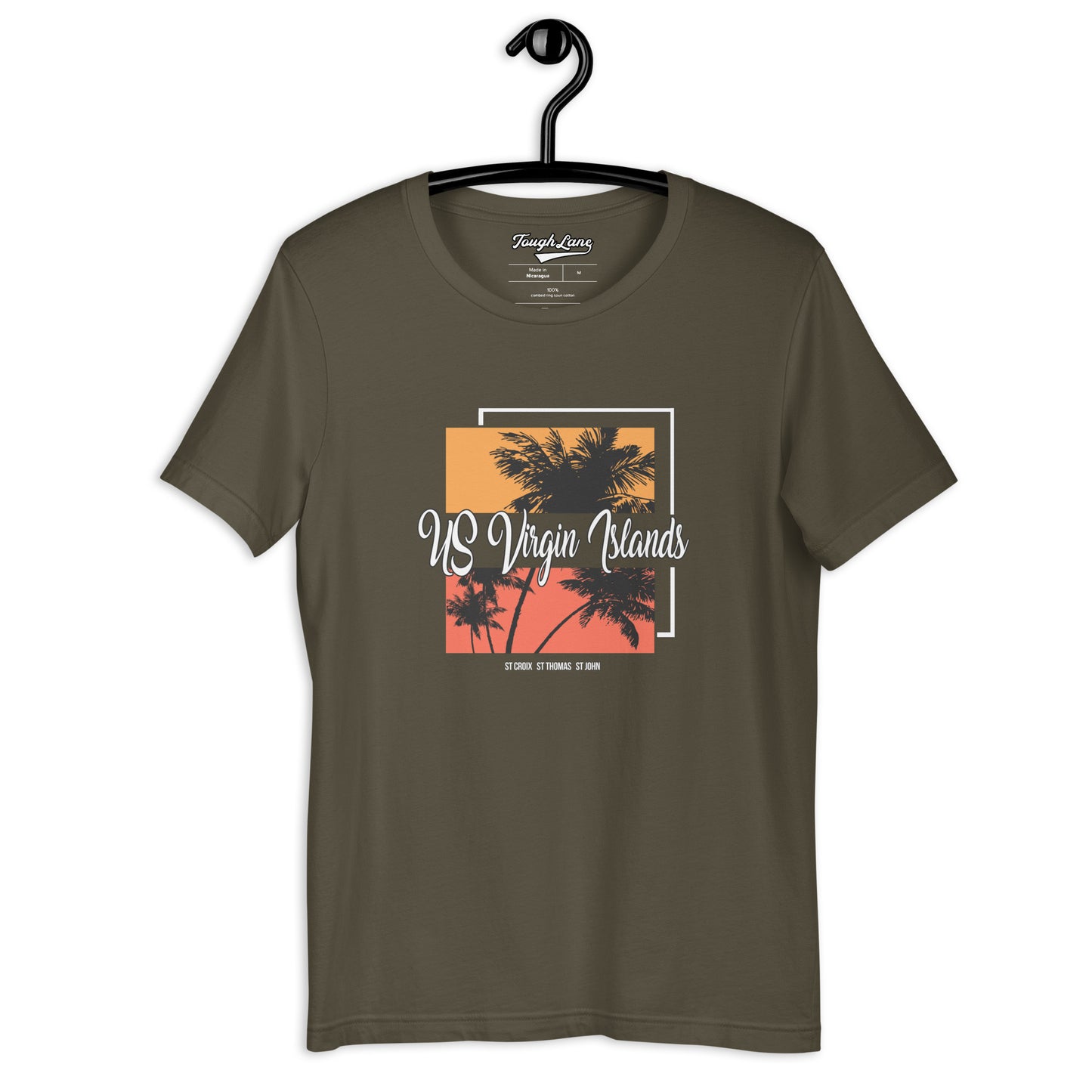 Us Virgin Islands Palm tree tee